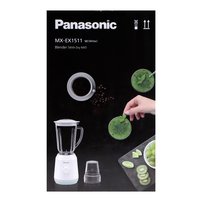 Блендер Panasonic MX-EX1511, стационарный, 450 Вт, 2 л, белый Блендер Panasonic MX-EX1511, стационарный, 450 Вт, 2 л, белый