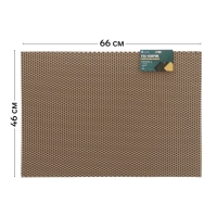 Коврик eva универсальный Grand Caratt, Соты 46 х 66 см, бежевый Коврик eva универсальный Grand Caratt, Соты 46 х 66 см, бежевый