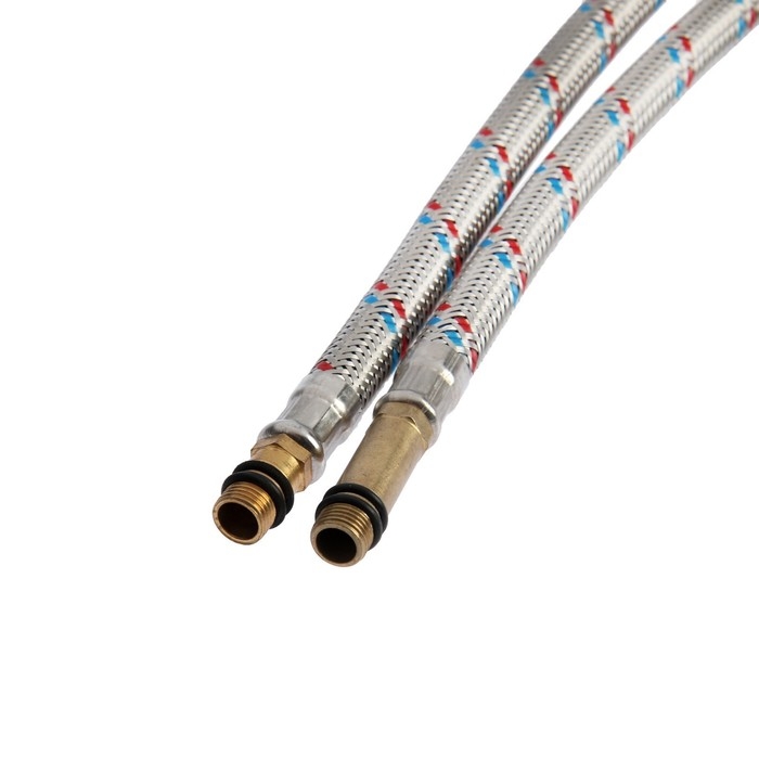 Подводка для смесителя ZEIN, гайка 1/2 Подводка для смесителя ZEIN, гайка 1/2", штуцер М10, 60 см, ключ для монтажа, набор 2 шт