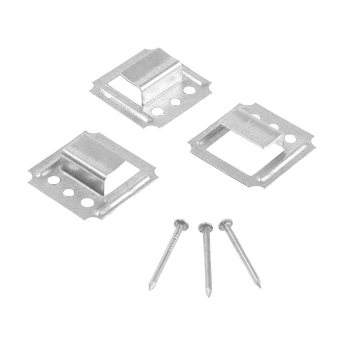 Кляймер ЛОМ, №5, без покрытия, с гвоздями, 100 шт Кляймер ЛОМ, №5, без покрытия, с гвоздями, 100 шт