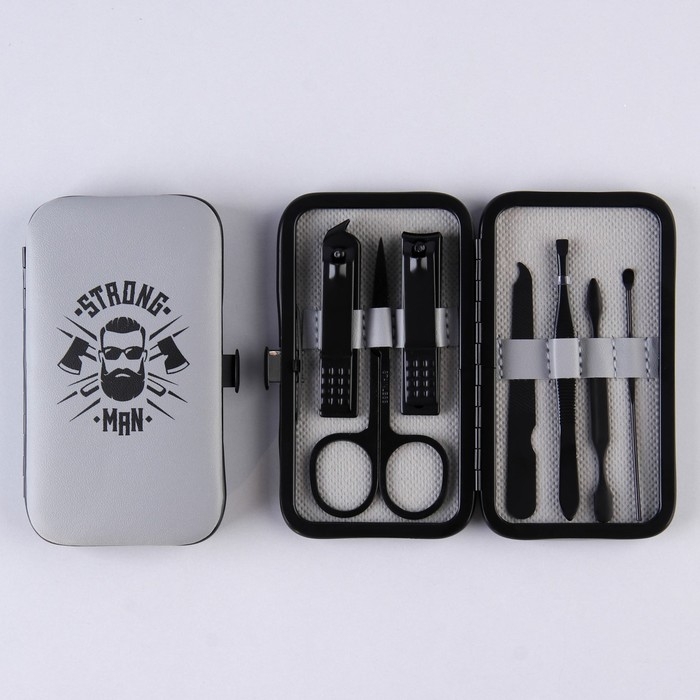 Маникюрный набор 7 предметов &laquo;Strong man&raquo;, 10,8 х 6,7 см