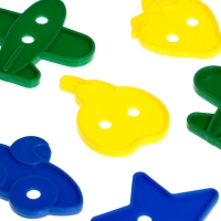 Шнуровка &laquo;Весёлые фигурки&raquo; под клапаном, 24 шт., по методике Монтессори