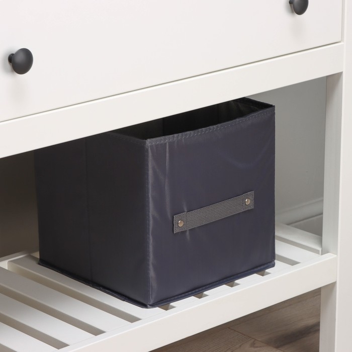 Короб стеллажный для хранения LaDо́m, 25&times;25&times;25 см, цвет чёрный