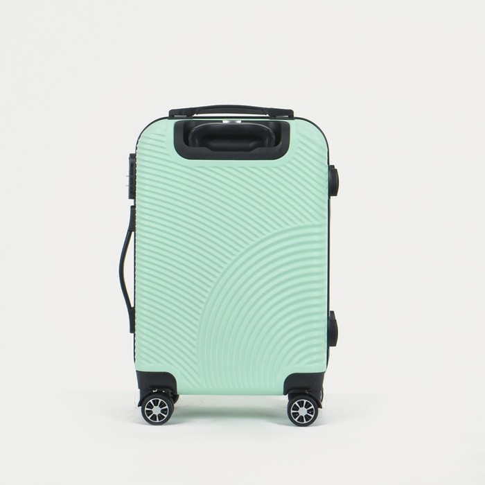 Чемодан малый 36 л (S), «Фабрика КАРТЕКС», отдел на молнии, кодовый замок, 4 колеса, цвет мятный Чемодан малый 36 л (S), «Фабрика КАРТЕКС», отдел на молнии, кодовый замок, 4 колеса, цвет мятный