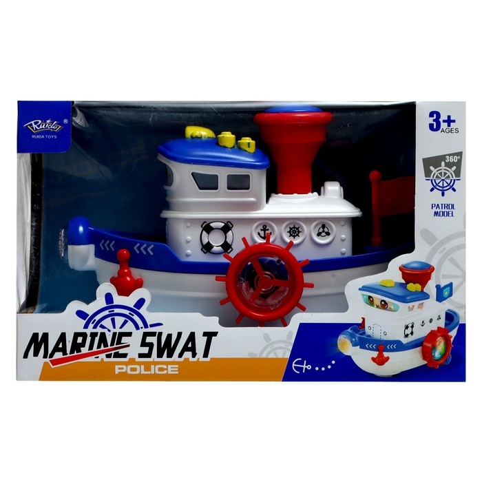 Катер &laquo;Морячок&raquo;, свет, звук, на батарейках