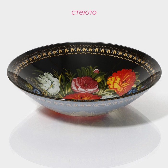 Салатник стеклянный Доляна &laquo;Народные мотивы&raquo;, 920 мл, 22&times;5 см