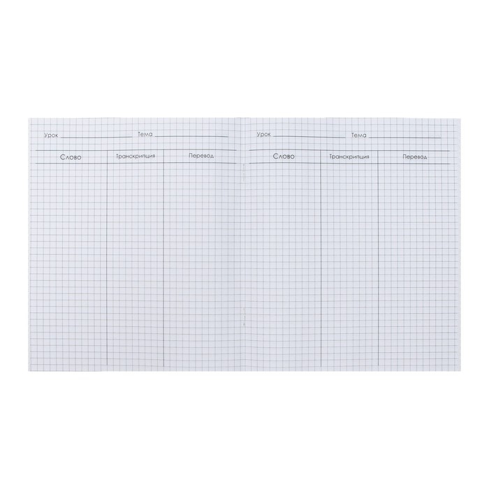 Тетрадь - словарик для записи иностранных слов, Calligrata, 48 листов в клетку, оригинальный блок