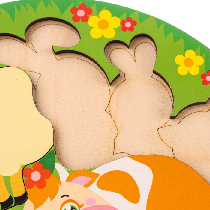 Головоломка логическая &laquo;Животные и детёныши&raquo;, d=20 см