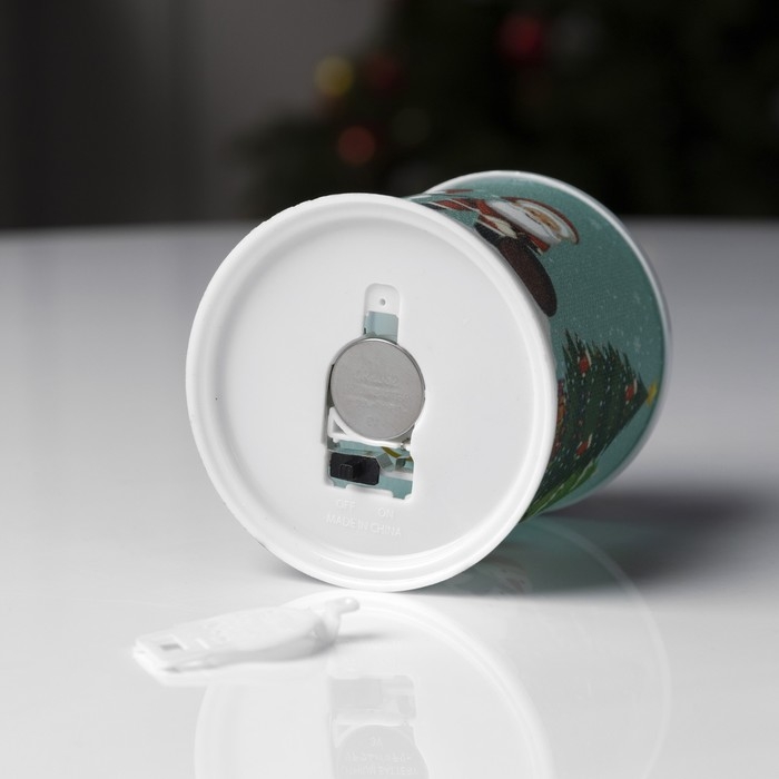 Светодиодная фигура &laquo;Свеча с Дедом Морозом и снеговиком&raquo; 7.5 &times; 10 &times; 7.5 см, пластик, батарейки AG13х3 (в комплекте), свечение мульти