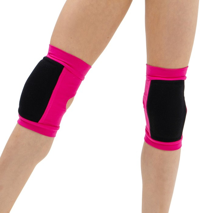 Наколенники для гимнастики и танцев Grace Dance, с уплотнителем, р. S, 7-10 лет, цвет фуксия/чёрный Наколенники для гимнастики и танцев Grace Dance, с уплотнителем, р. S, 7-10 лет, цвет фуксия/чёрный