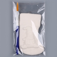 Новый год! Ёлочное украшение под раскраску &laquo;Носочек&raquo; с подвесом, кисть