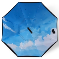 Зонт - наоборот «Небеса», механический, 8 спиц, R = 53/60 см, D = 120 см, цвет МИКС Зонт - наоборот «Небеса», механический, 8 спиц, R = 53/60 см, D = 120 см, цвет МИКС