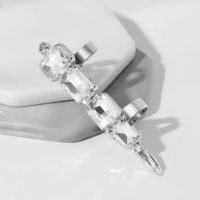 Кольцо &laquo;Ассорти&raquo; объёмный коготь, цвет белый в серебре, безразмерное