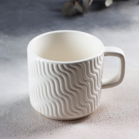 Кружка керамическая &laquo;Геометрия&raquo; белая, 260 мл, цвет белый