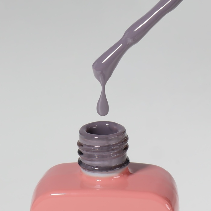 Гель лак для ногтей &laquo;SIMPLE&raquo;, 3-х фазный, 10 мл, LED/UV, цвет серый (115)