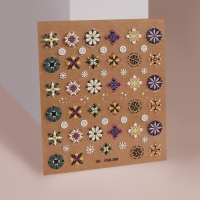 Наклейки для ногтей &laquo;Праздничное настроение&raquo;, объёмные, разноцветные