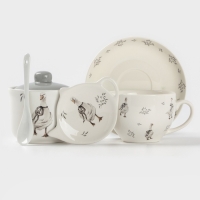 Подставка под ложку Доляна "Гуси" цвет белый 22,3x7,1x2,7 см