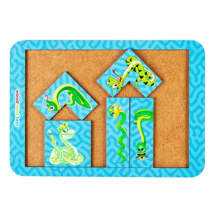 Тетрис &laquo;Весёлые змейки&raquo;, А5, 12 дет.