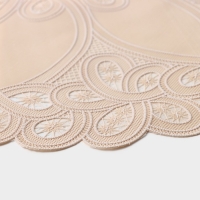 Салфетка ажурная &laquo;Цветок&raquo;, 38&times;38 см, цвет бежевый