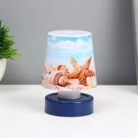 Ночник "Морской пляж" LED от батареек 3хААА 7,5х7,5х11 см RISALUX Ночник "Морской пляж" LED от батареек 3хААА 7,5х7,5х11 см RISALUX