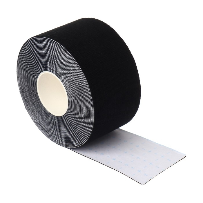 Кинезио - тейп, 3,8 см &times; 5 м, цвет чёрный