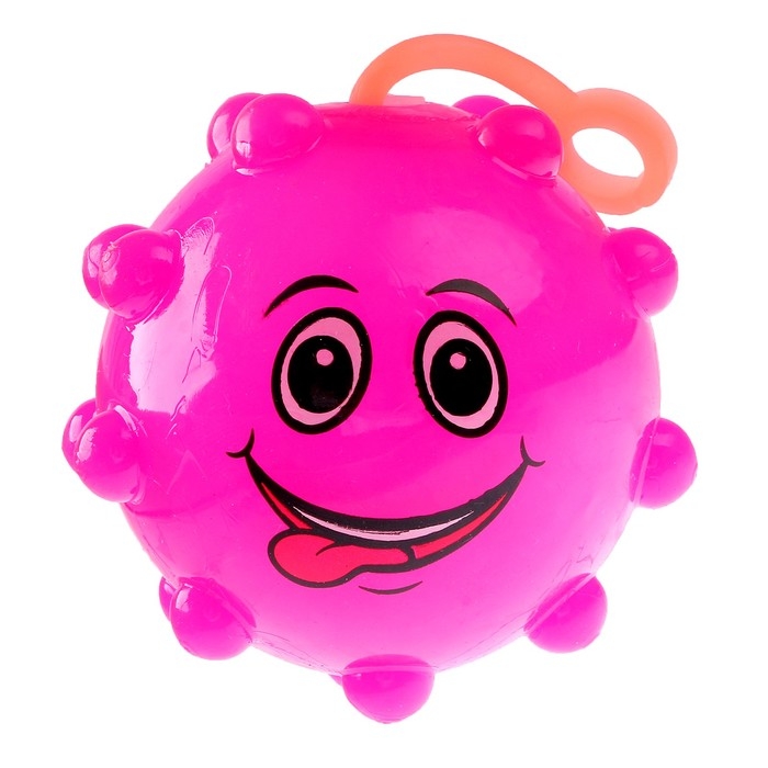 Мяч световой &laquo;Мордочка&raquo; с пищалкой, цвета МИКС