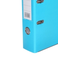 Папка-регистратор А4, 75 мм, Calligrata, ПВХ, тиснение "лен", металлическая окантовка, карман на корешок, собранная, голубая, микс Папка-регистратор А4, 75 мм, Calligrata, ПВХ, тиснение "лен", металлическая окантовка, карман на корешок, собранная, голубая, микс