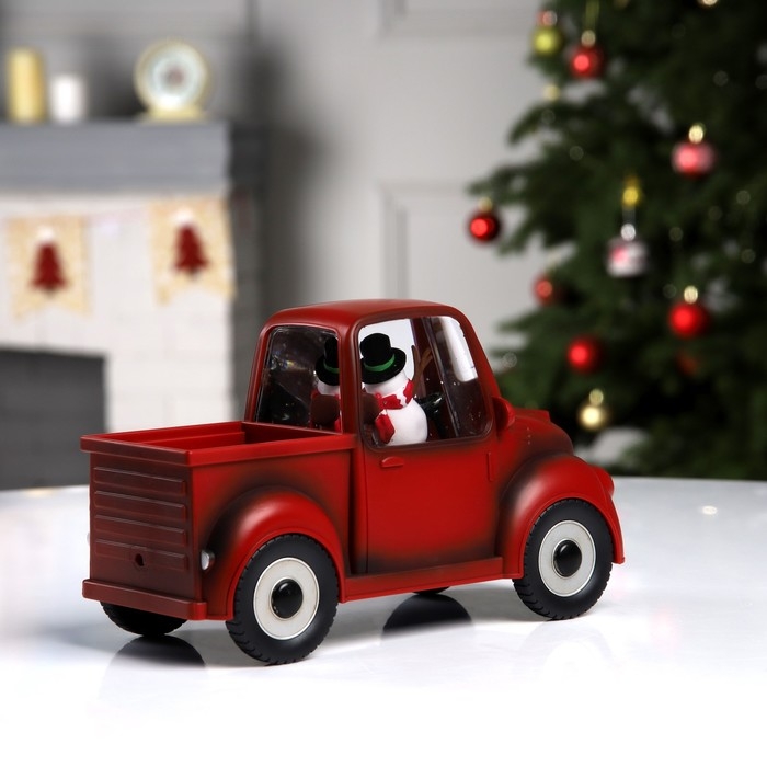 Светодиодная фигура «Машина снеговика» 22 × 11 × 9 см, пластик, батарейки ААх3 (не в комплекте), USB, свечение тёплое белое Светодиодная фигура «Машина снеговика» 22 × 11 × 9 см, пластик, батарейки ААх3 (не в комплекте), USB, свечение тёплое белое