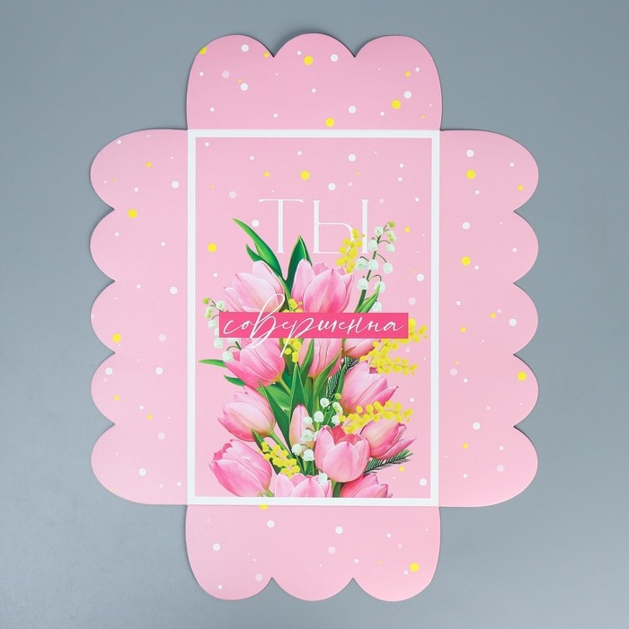 Коробка для печенья, кондитерская упаковка с PVC крышкой, «Тюльпаны», 20 х 30 х 8 см Коробка для печенья, кондитерская упаковка с PVC крышкой, «Тюльпаны», 20 х 30 х 8 см