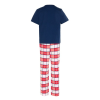 Пижама новогодняя мужская KAFTAN "Santa team", цвет синий/красный, размер 56