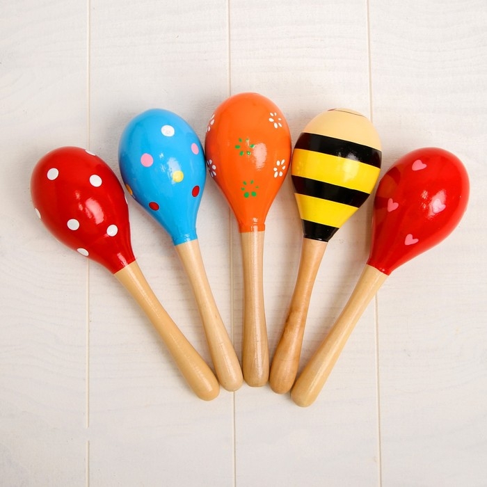 Игрушка музыкальная &laquo;Маракасы с картинкой&raquo;, микс