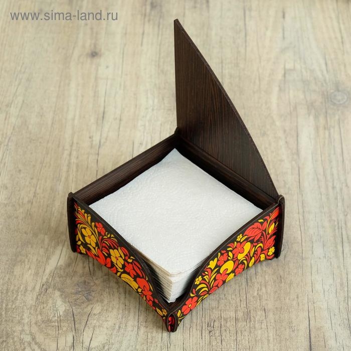 Салфетница деревянная Салфетница деревянная "Хохлома чёрная", цветная