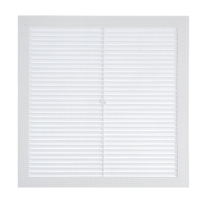 Решетка вентиляционная "КосмоВент" Л300, 300 х 300 мм, с сеткой, неразъемная