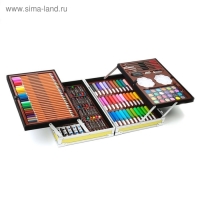 Набор для рисования складной, в чемоданчике голубой