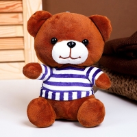 Мягкая игрушка &laquo;Мишка&raquo;, в полосатой футболке, 18 см