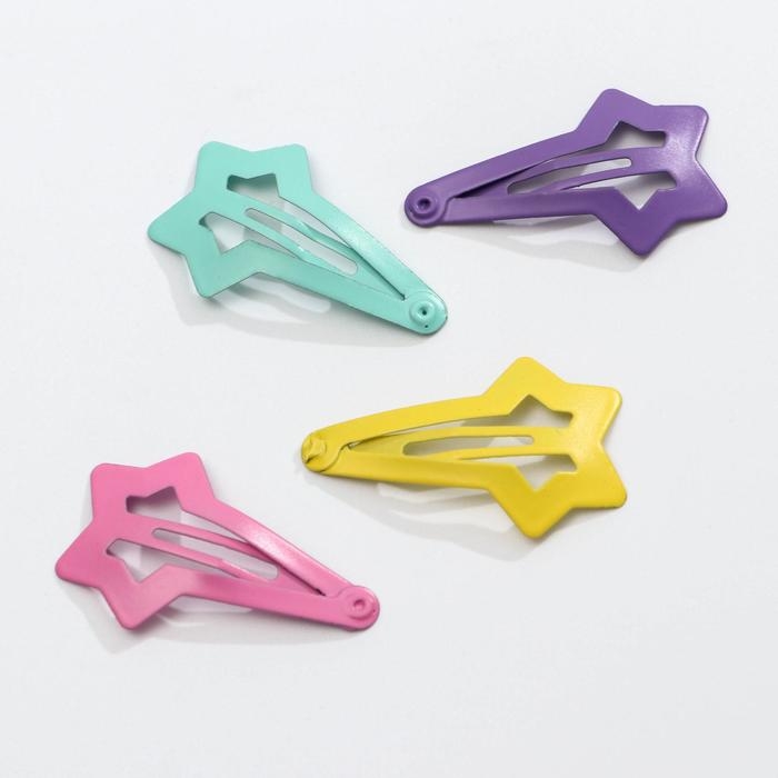 Заколки для волос &laquo;Светись, как звезда&raquo;, 4 шт, 11,8 х 11,6 см