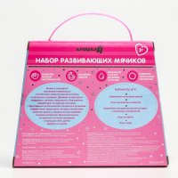 Набор развивающих тактильных мячиков &laquo;Сумочка&raquo;, с пищалкой, 4 шт, Крошка Я