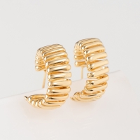 Серьги металл &laquo;Геометрия&raquo; дорожка акары, цвет золото, d=3,3 см