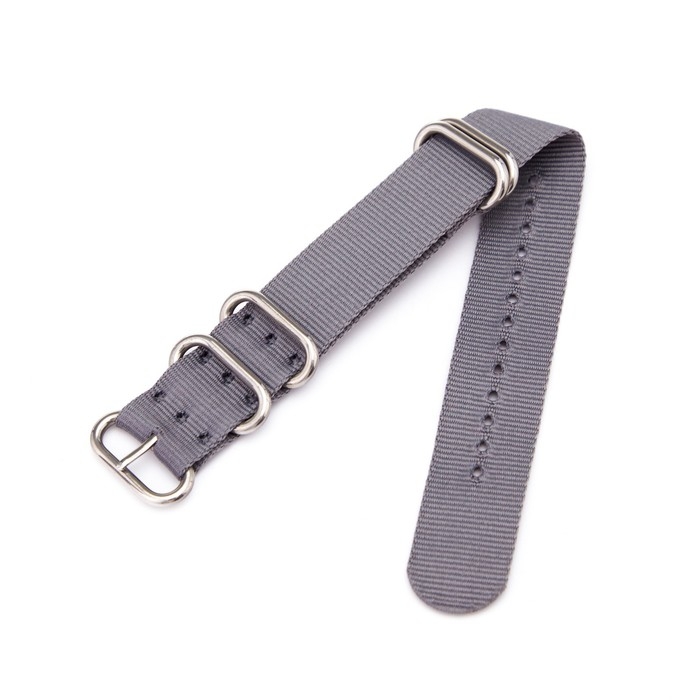Ремешок для часов Ремешок для часов "Соломон", 24 мм, l-27 см, серый