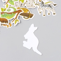 Наклейки для творчества "Дикие животные" тиснение золото набор 48 шт 9х7х0,8 см