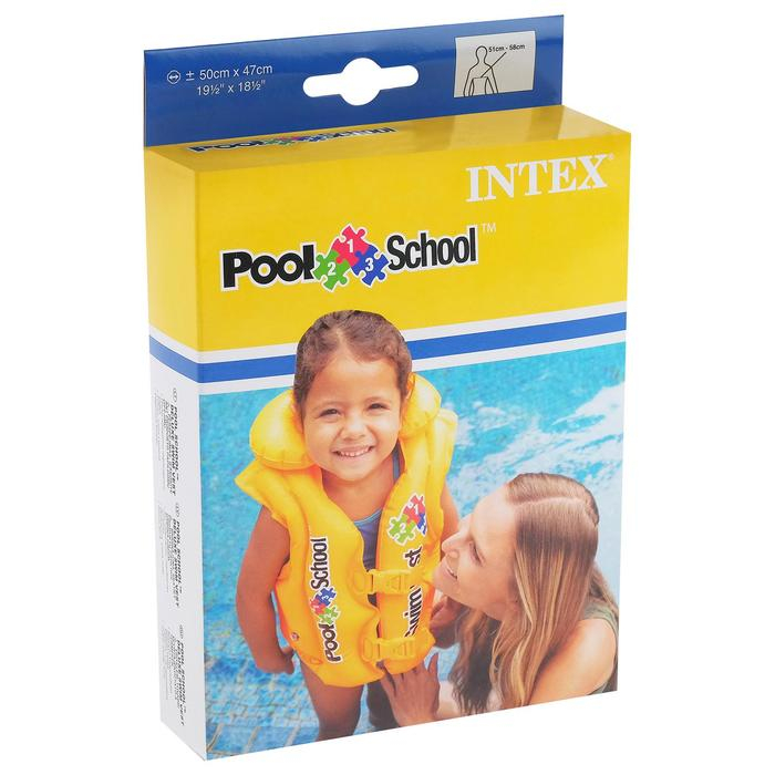 Жилет надувной &laquo;Школьник&raquo;, 50 х 47 см, от 3-6 лет, 58660EU INTEX