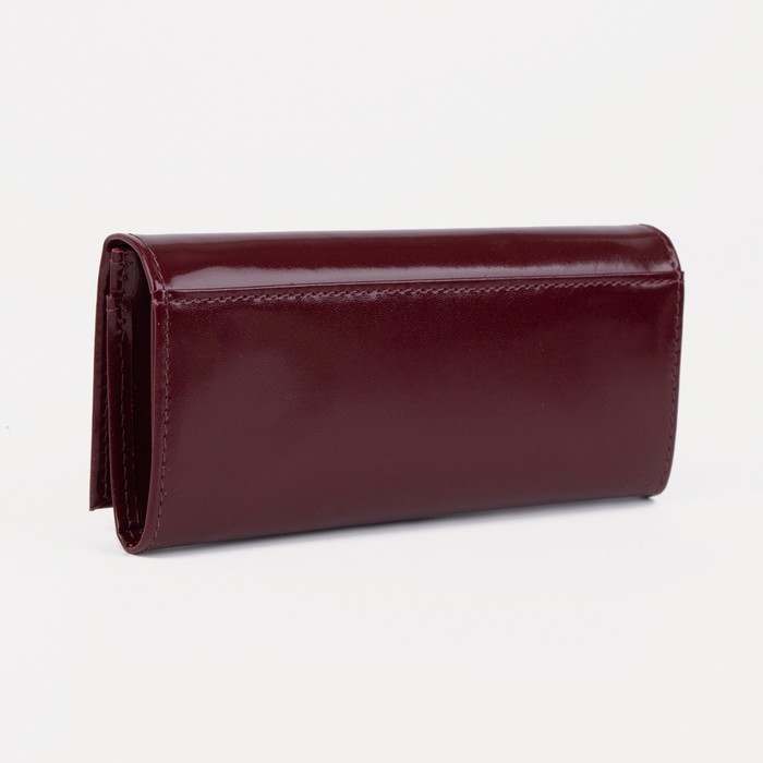 Кошелёк женский на кнопке, цвет бордовый
