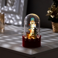 Светодиодная фигура под куполом &laquo;Щелкунчик&raquo; 6 &times; 9.5 &times; 6 см, дерево, батарейки LR1130х3 (в комплекте), свечение тёплое белое