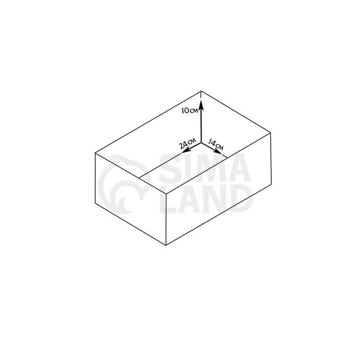 Кашпо деревянное 26х16х10 см натуральная сосна