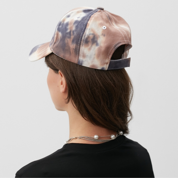 Кепка MINAKU "Tie-dye", цвет синий, размер 54-56