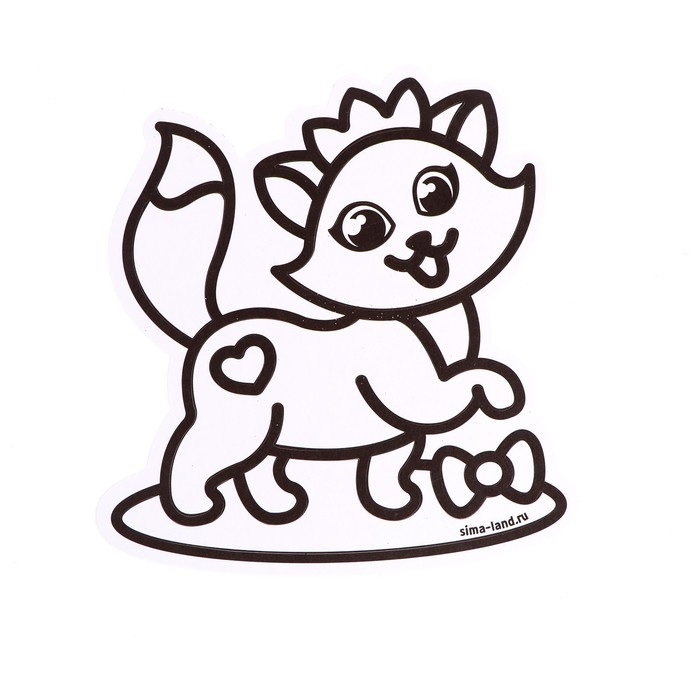 Фреска форменная с блёстками &laquo;Кошечка&raquo;