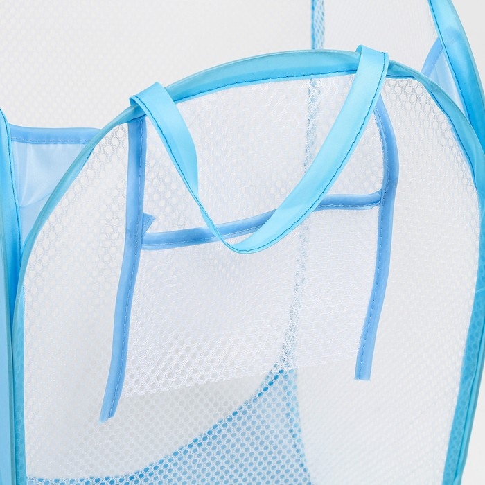 Корзина для хранения игрушкек &laquo;Морское приключение&raquo;, 57 х 34 х 34 см, голубая