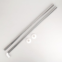 Карниз для ванной комнаты г-образный, 80&times;80 см, нержавеющая сталь