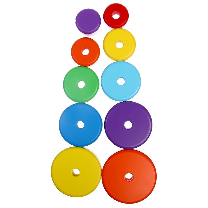 Пирамидка деревянная большая &laquo;Круг&raquo;