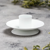 Подсвечник "Лотос 2Н" металл на 1 свечу, 7,5х2,5 см, белый Подсвечник "Лотос 2Н" металл на 1 свечу, 7,5х2,5 см, белый